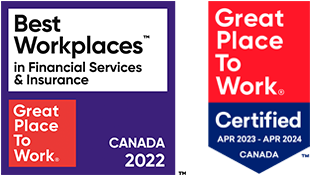 Certified Great Place to Work and Best Workplaces in Financial Services and Insurance